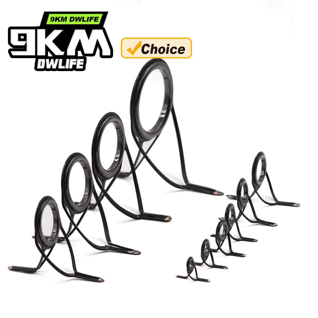 Fishing Rod Building Kit - Zestaw 9KM OB Zakrzywionych Przelotek do