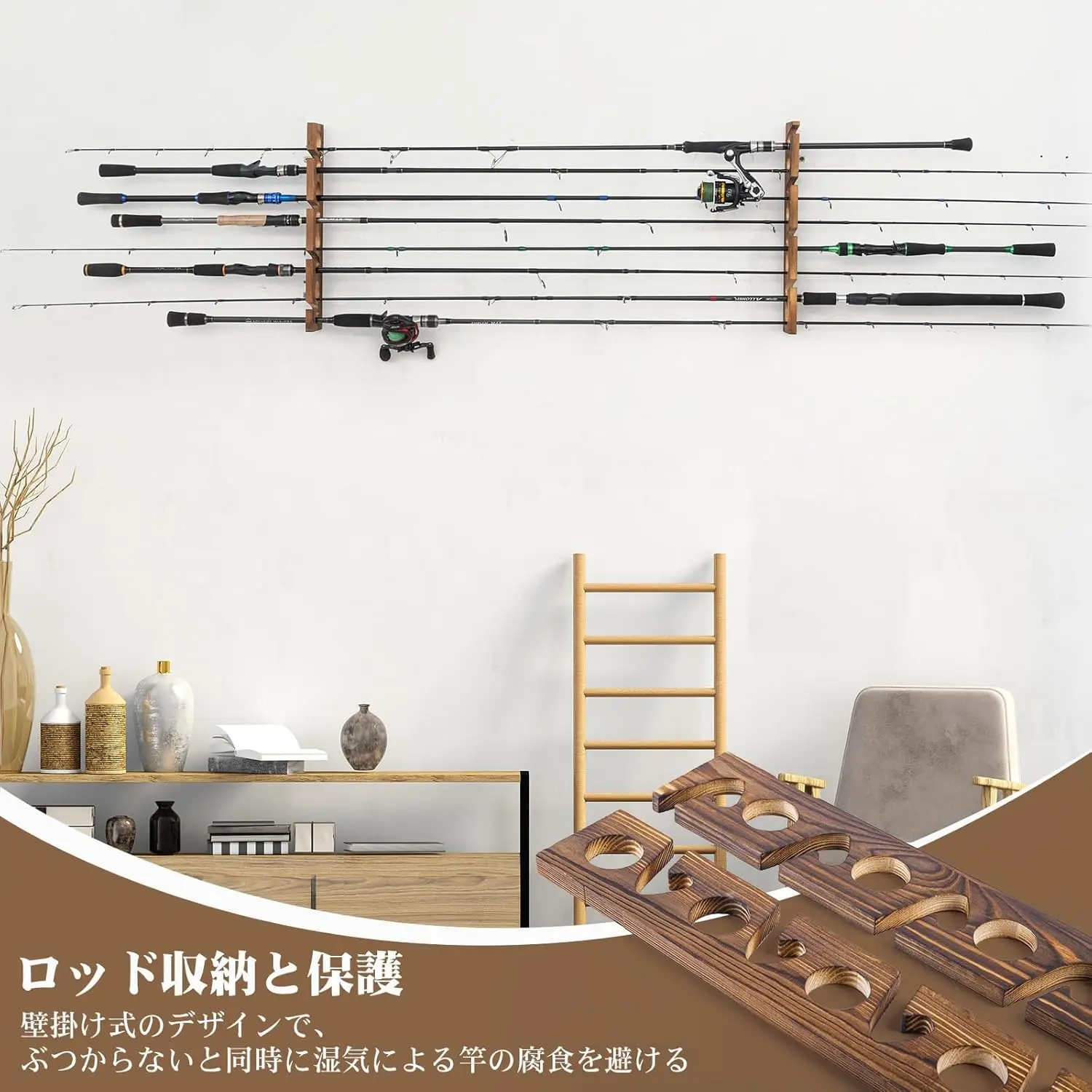Uchwyty na wędki Goture z 8 ot – Fishing Rod Rack recenzja i cena